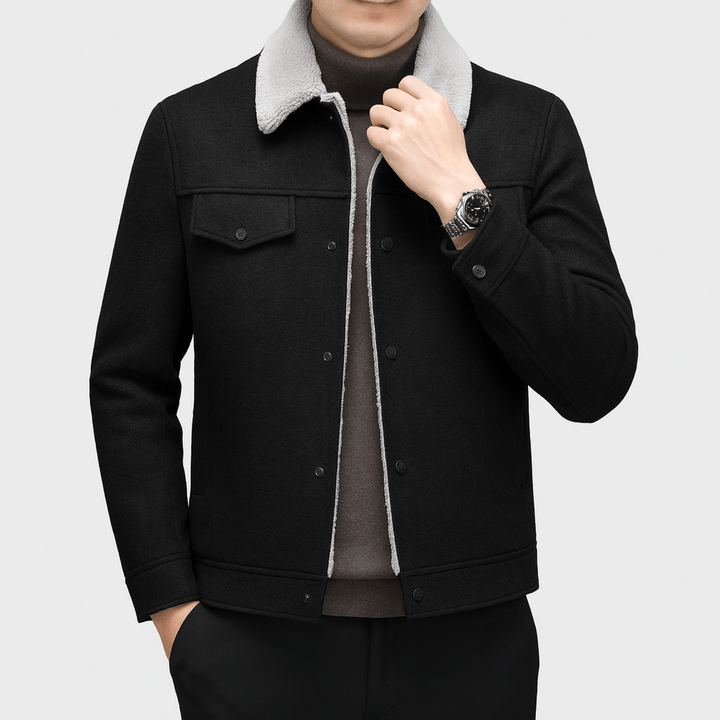 Unisex Wool Sherpa Jacket Relaxed Fit - BritishMode
