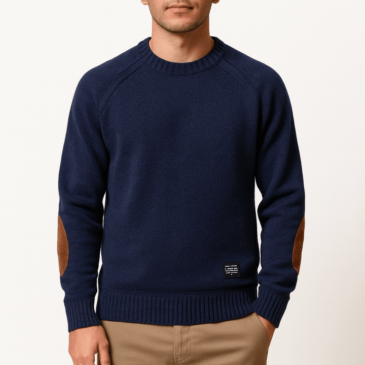 Unisex Wool Sweater with Patch Detail Regular Fit