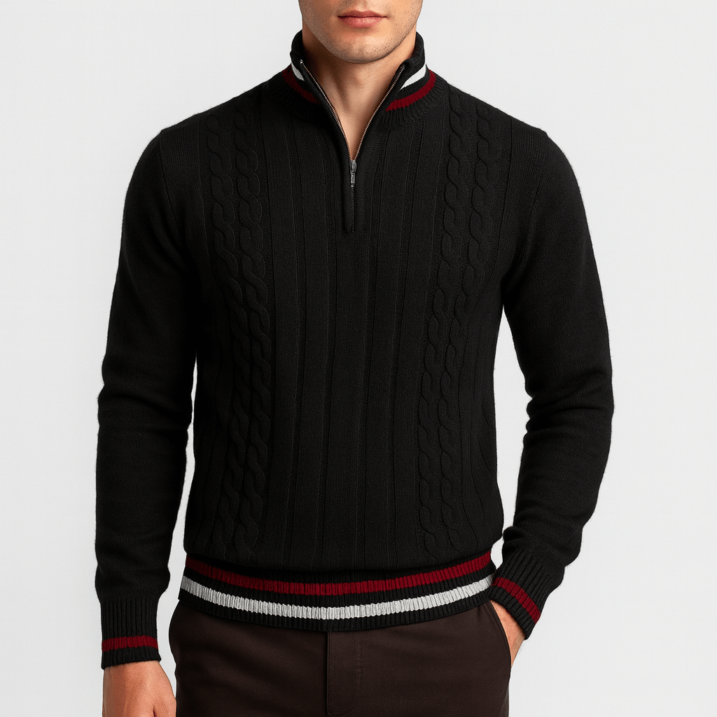 Unisex Wool Zip-Up Sweater Regular Fit