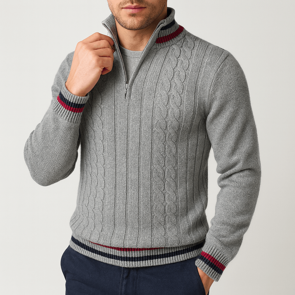 Unisex Wool Zip-Up Sweater Regular Fit