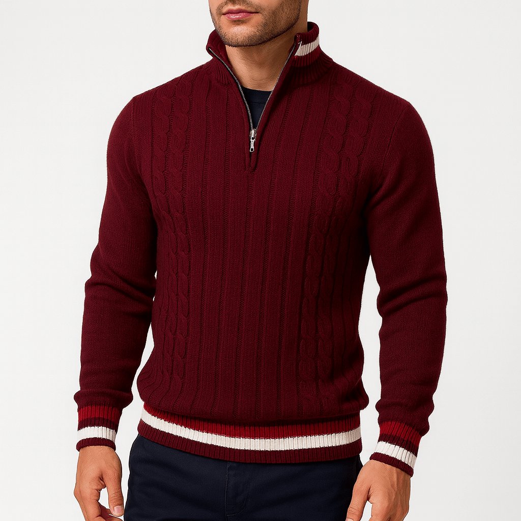 Unisex Wool Zip-Up Sweater Regular Fit