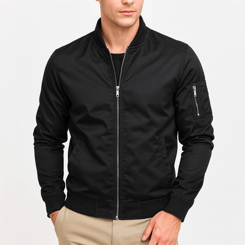 Unisex Bomber Jacket with Zip Pockets - BritishMode