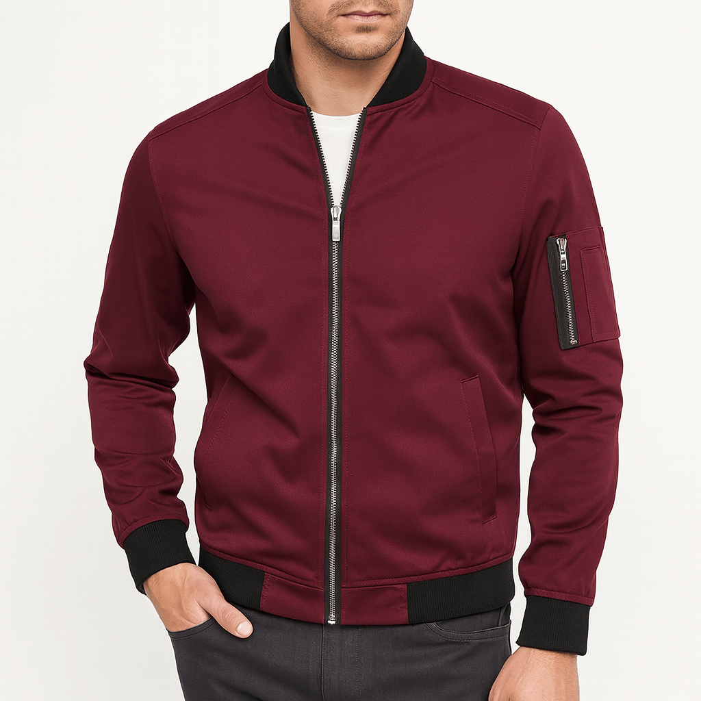 Unisex Bomber Jacket with Zip Pockets