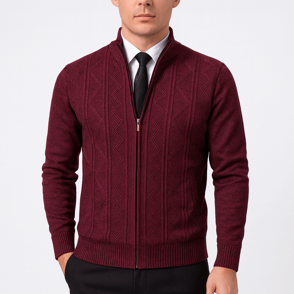 Unisex Zip-Up Cardigan Sweater Knit Relaxed Fit