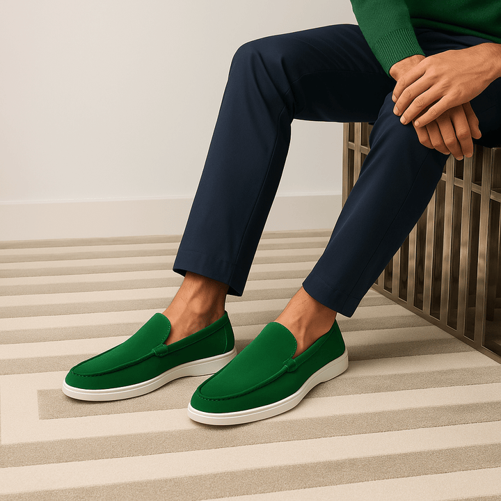 Mens Slip-On Loafers Suede Casual Fit