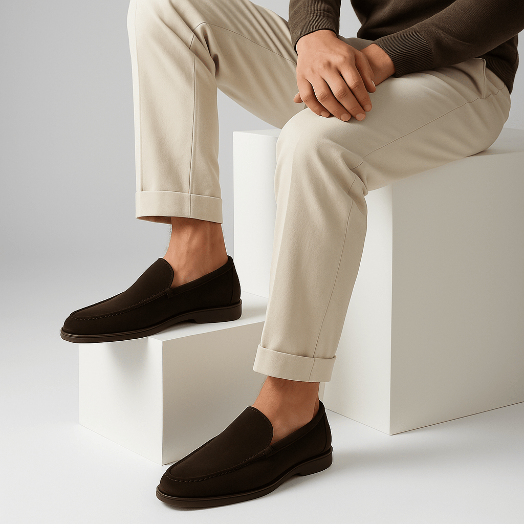 Mens Slip-On Loafers Suede Casual Fit