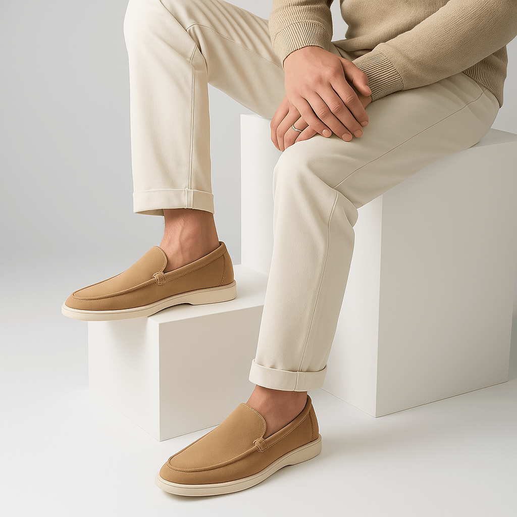 Mens Slip-On Loafers Suede Casual Fit