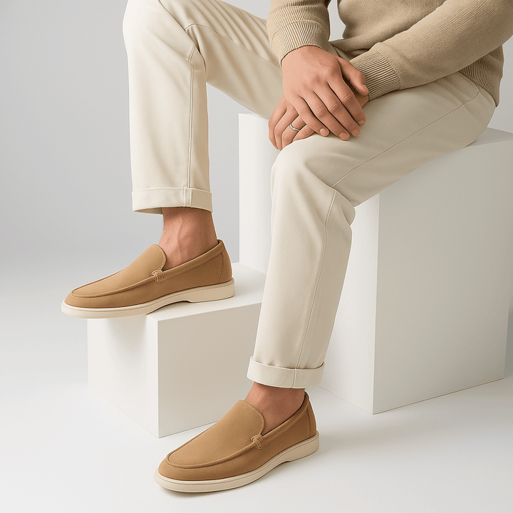 Mens Slip-On Loafers Suede Casual Fit