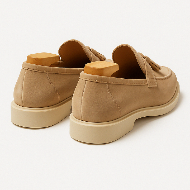 Mens Suede Loafers Tassel Slip-On Style