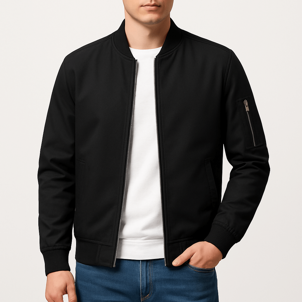 Mens Bomber Jacket Lightweight Relaxed Fit