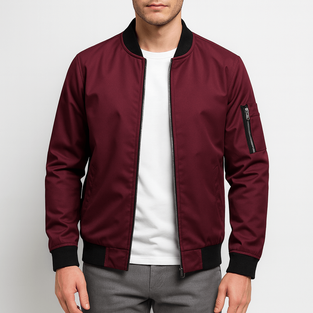 Mens Bomber Jacket Lightweight Relaxed Fit
