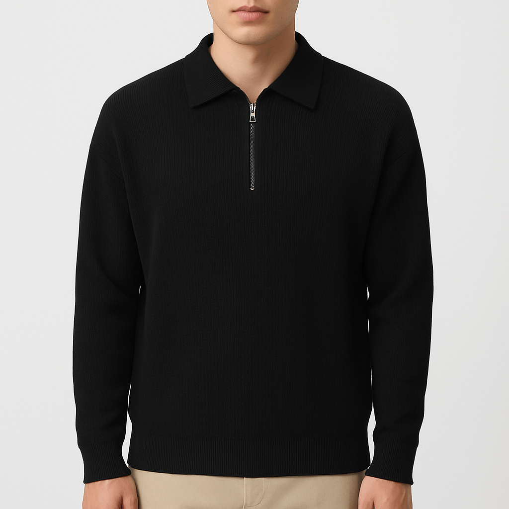 Mens Sweatshirt Half Zip Pullover - BritishMode