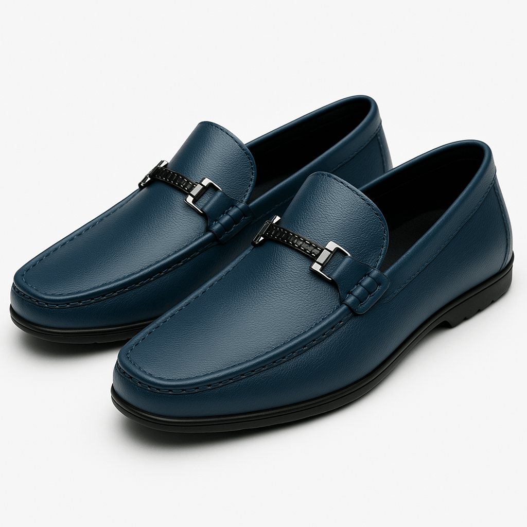 Mens Leather Slip-On Shoes Comfortable Fit - BritishMode