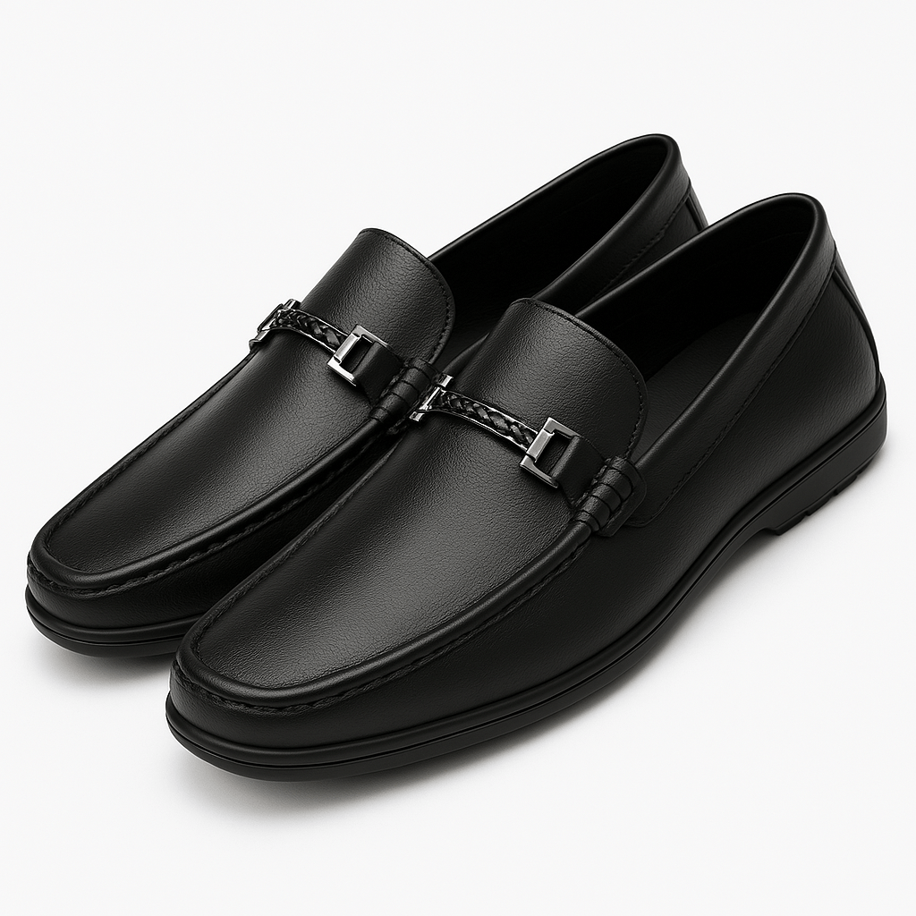 Mens Leather Slip-On Shoes Comfortable Fit