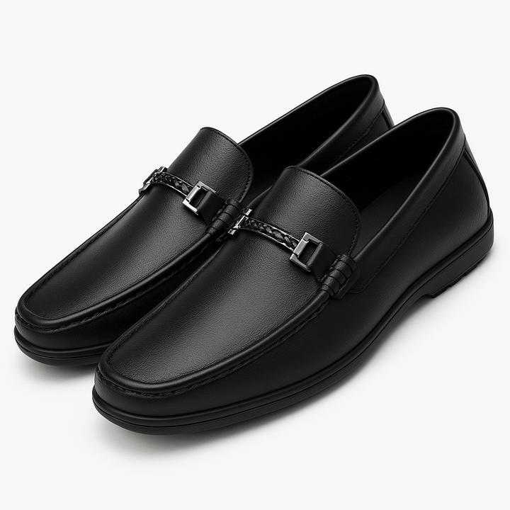 Mens Leather Slip-On Shoes Comfortable Fit