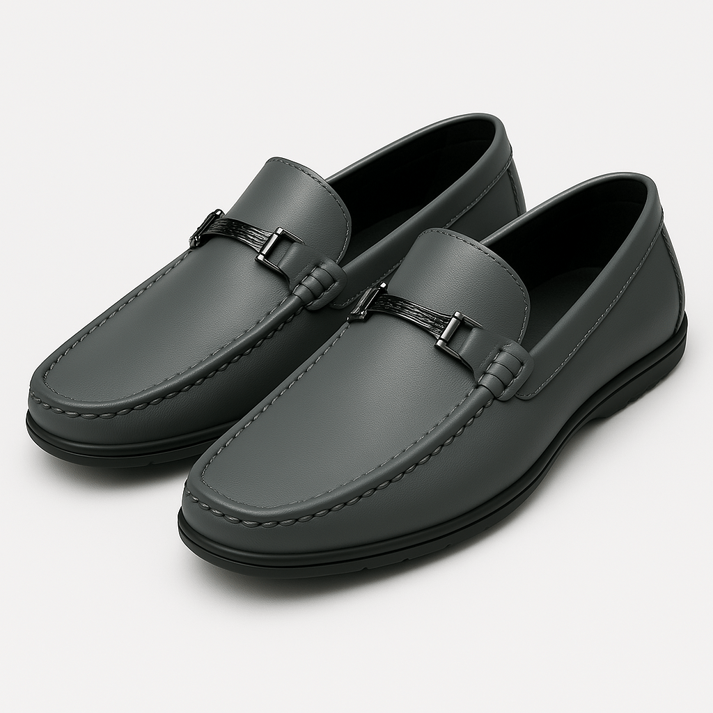 Mens Leather Slip-On Shoes Comfortable Fit