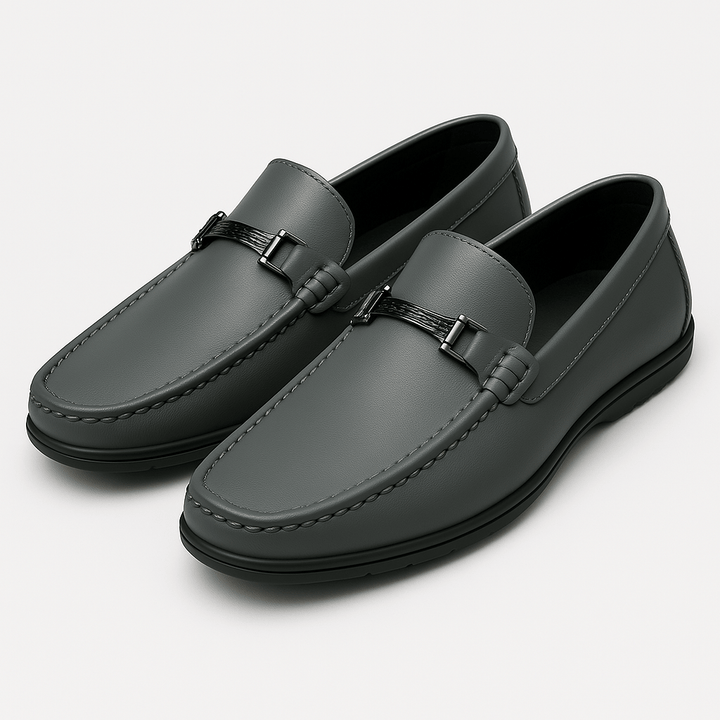 Mens Leather Slip-On Shoes Comfortable Fit