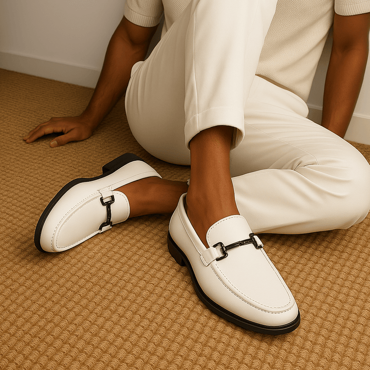 Mens Leather Slip-On Shoes Comfortable Fit