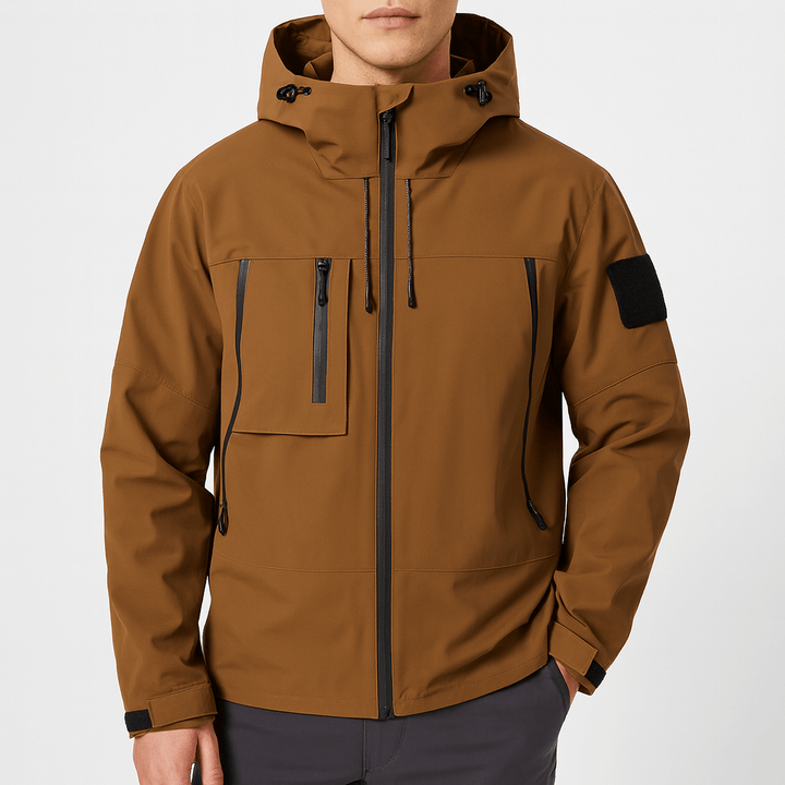 Mens Outdoor Jacket Waterproof Multi-Pocket Design