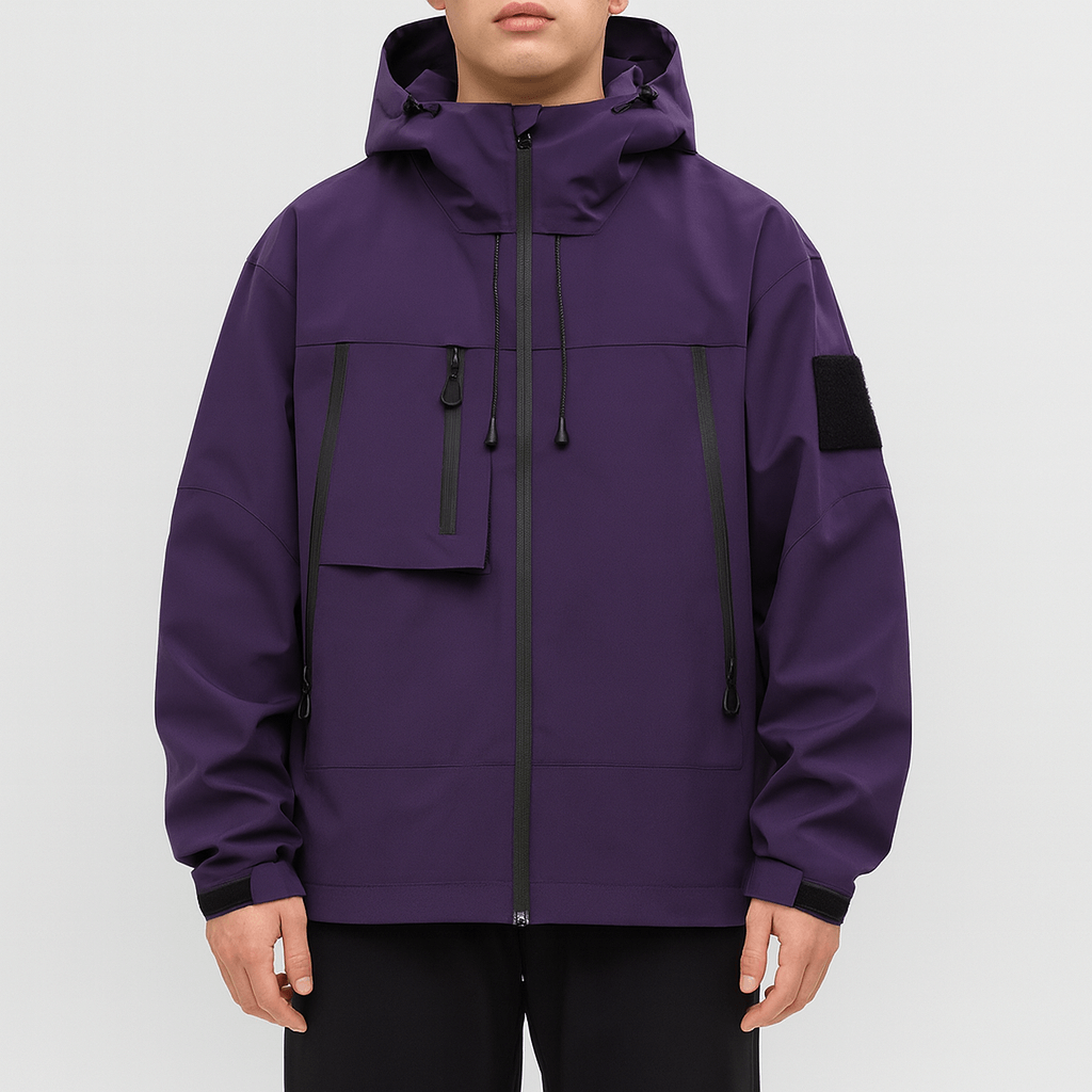 Mens Outdoor Jacket Waterproof Multi-Pocket Design
