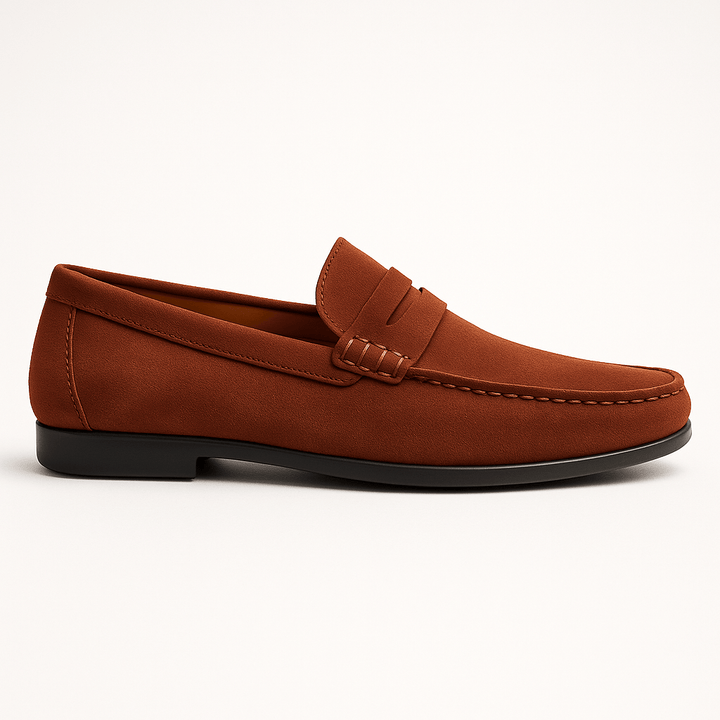 Mens Penny Loafers Suede Slip-On Shoes