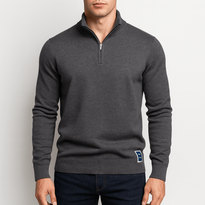 Mens Cotton Sweater Quarter Zip
