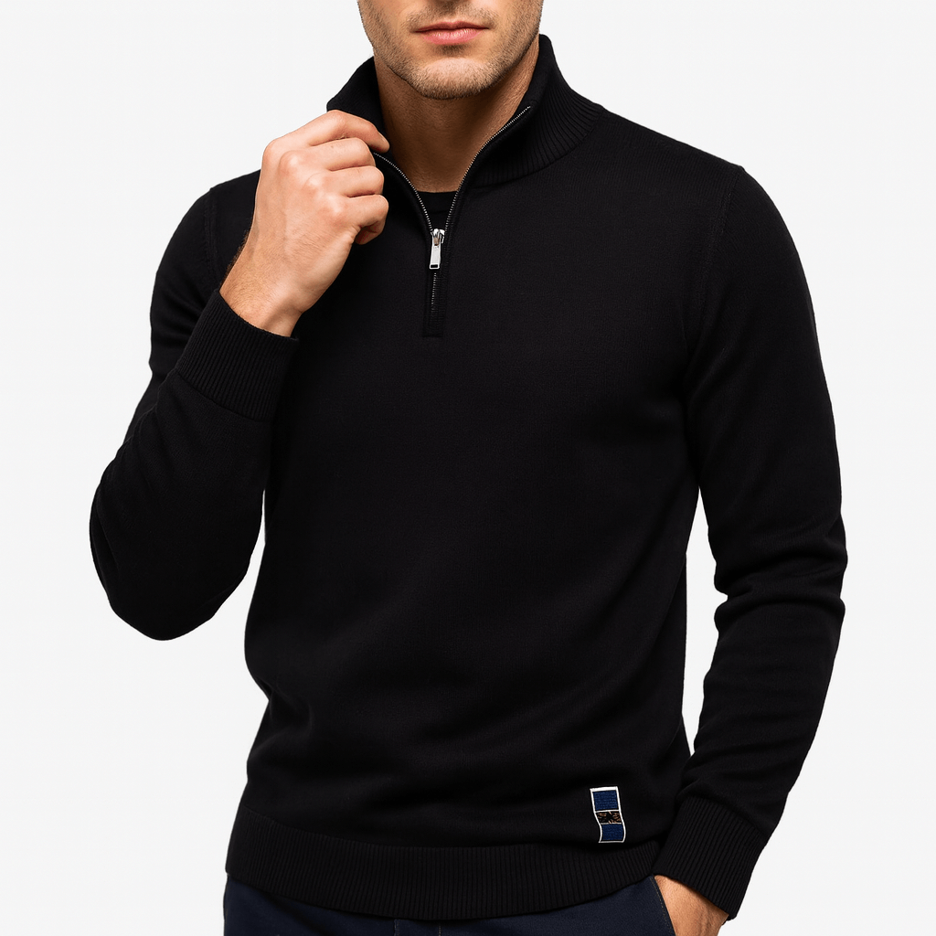 Mens Cotton Sweater Quarter Zip