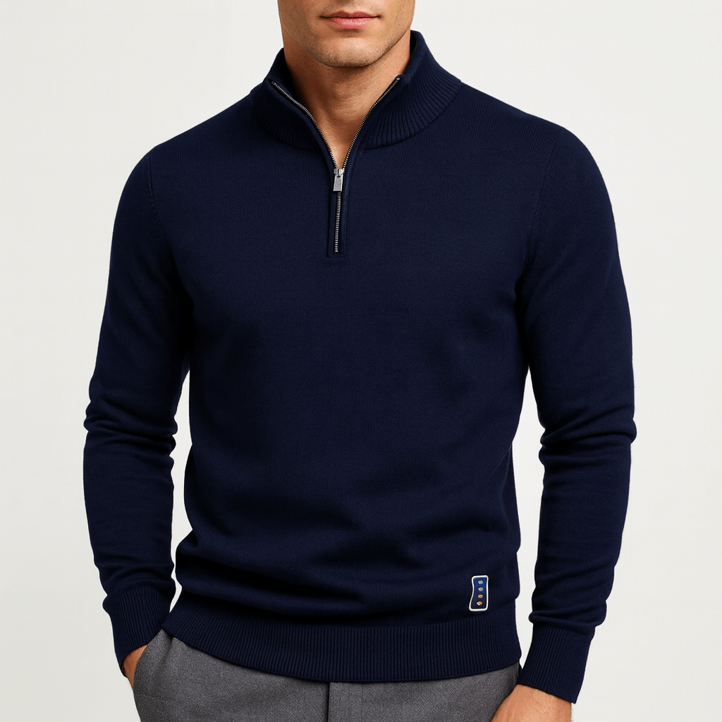 Mens Cotton Sweater Quarter Zip