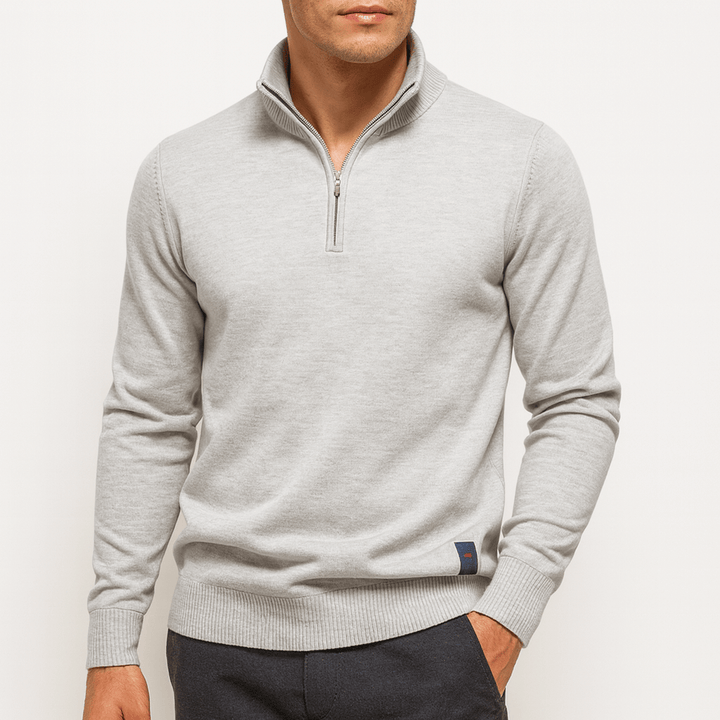 Mens Cotton Sweater Quarter Zip