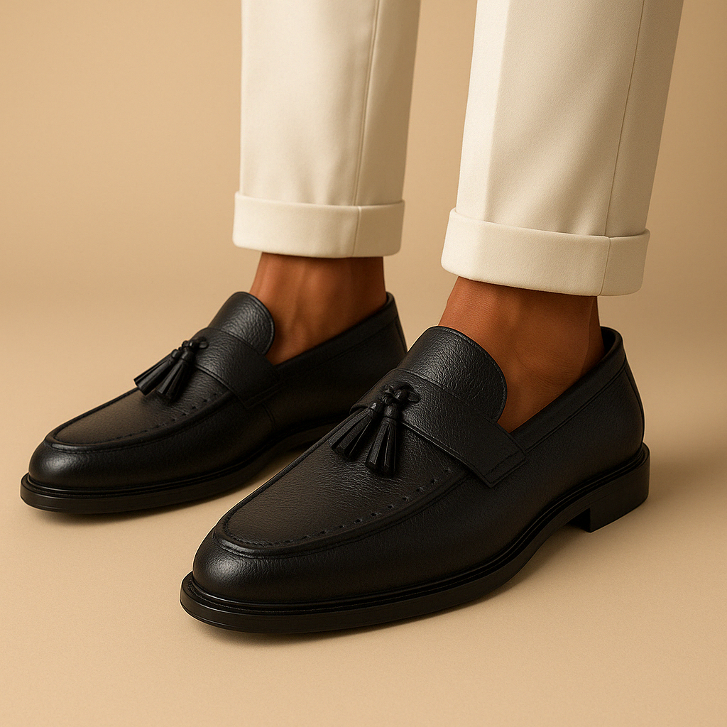 Mens Leather Oxford Loafers Classic Fit