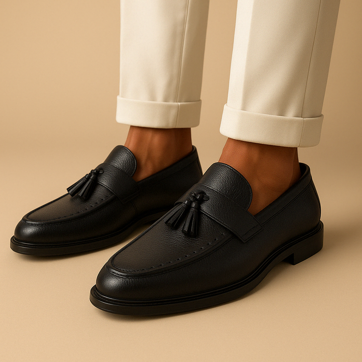 Mens Leather Oxford Loafers Classic Fit