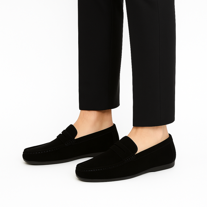 Mens Leather Slip-On Loafers Soft