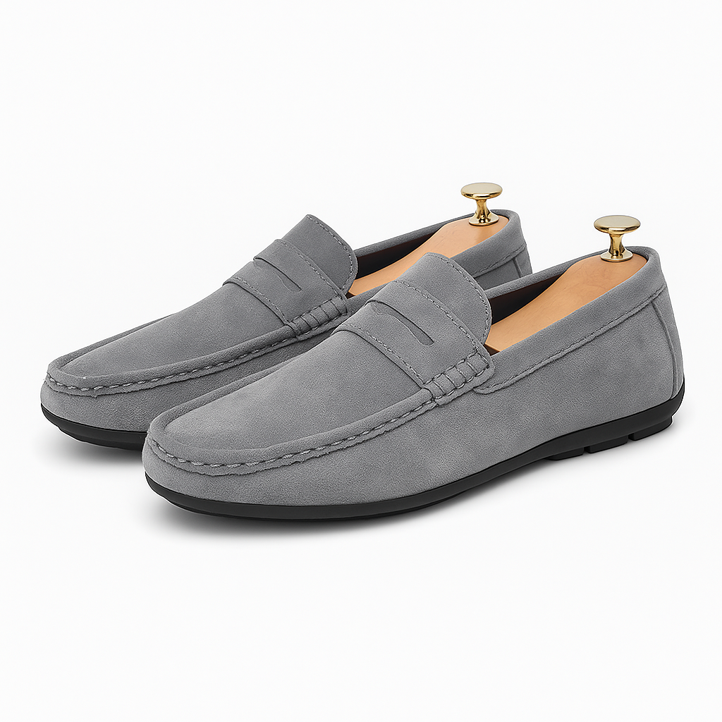 Mens Leather Slip-On Loafers Soft