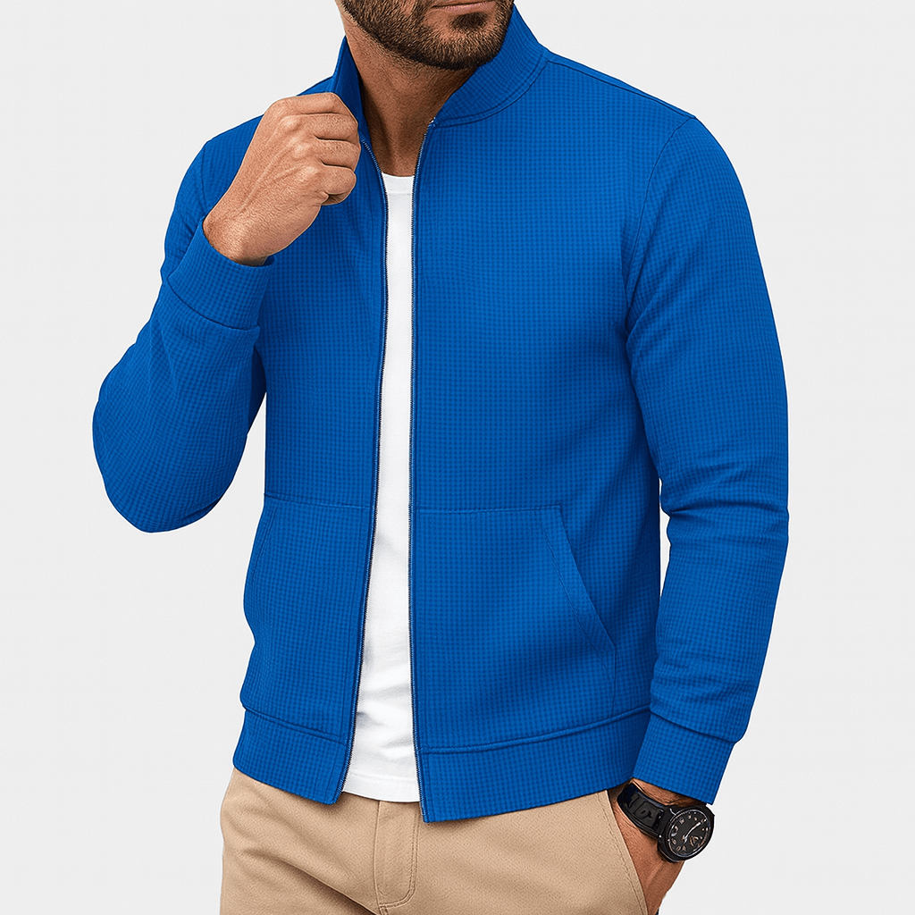 Mens Shirt Jacket with Zipper Closure