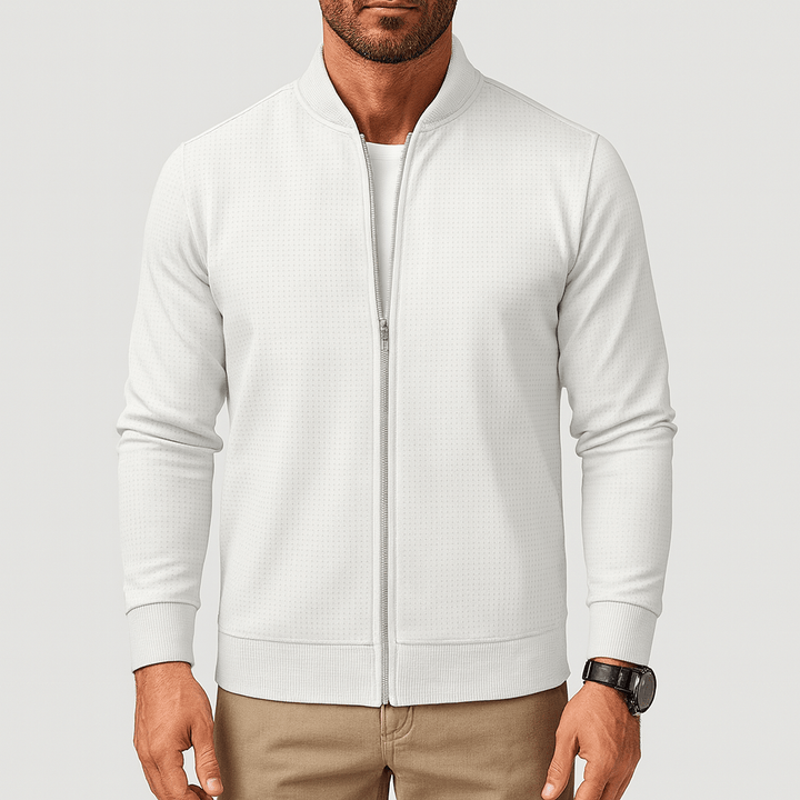 Mens Shirt Jacket with Zipper Closure