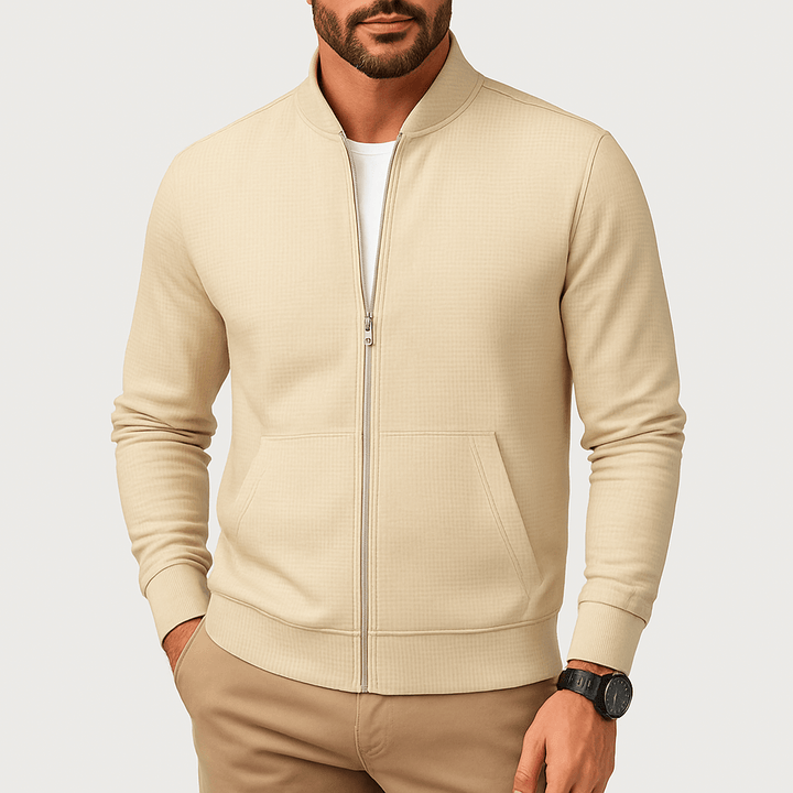 Mens Shirt Jacket with Zipper Closure