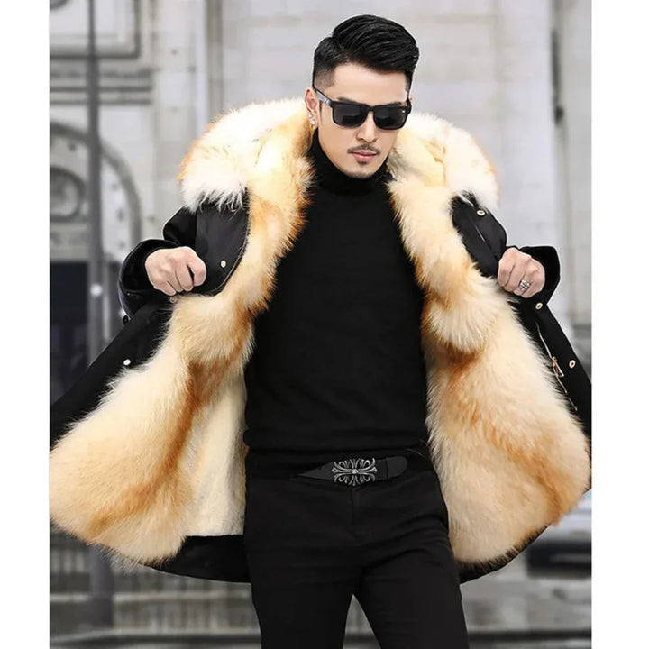 Mens Hooded Winter Parka Modern Comfortable Fit