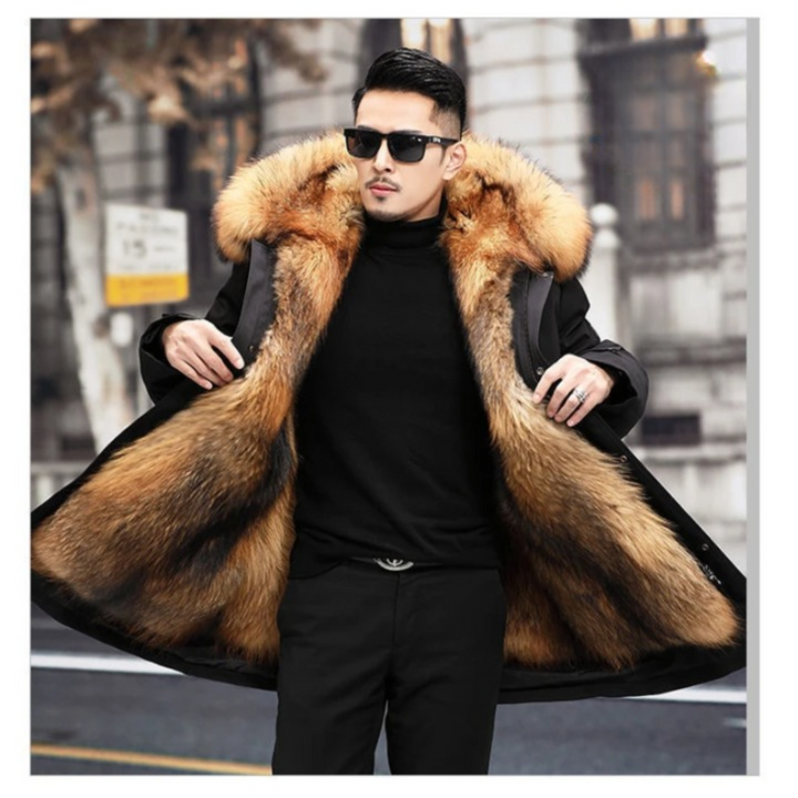Mens Hooded Winter Parka Modern Comfortable Fit