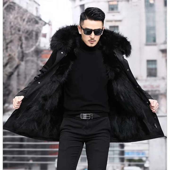 Mens Hooded Winter Parka Modern Comfortable Fit