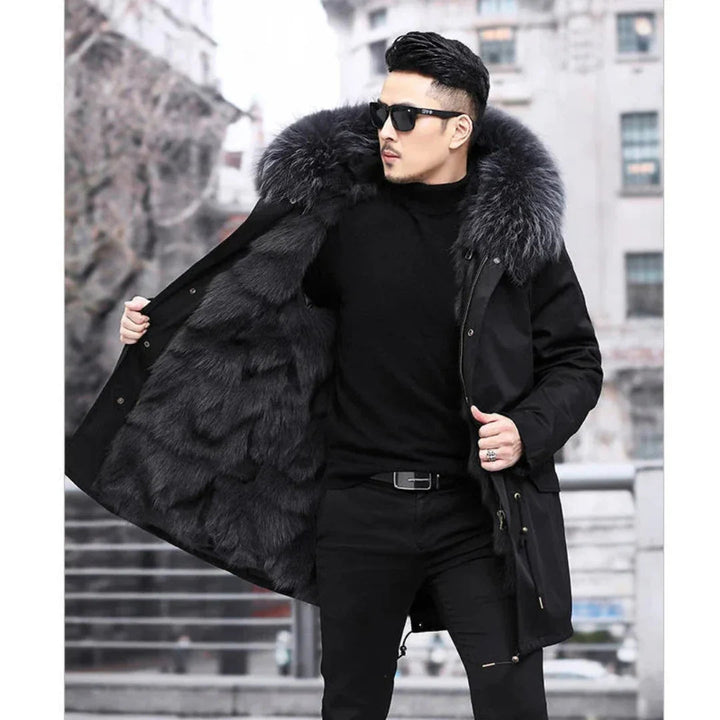 Mens Hooded Winter Parka Modern Comfortable Fit