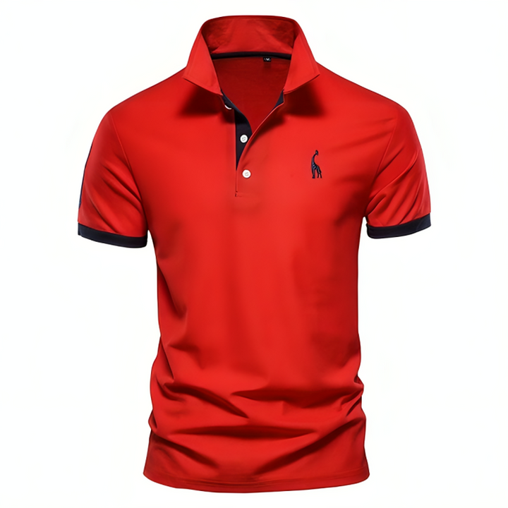 Mens Polo Shirt Short Sleeve Button Front