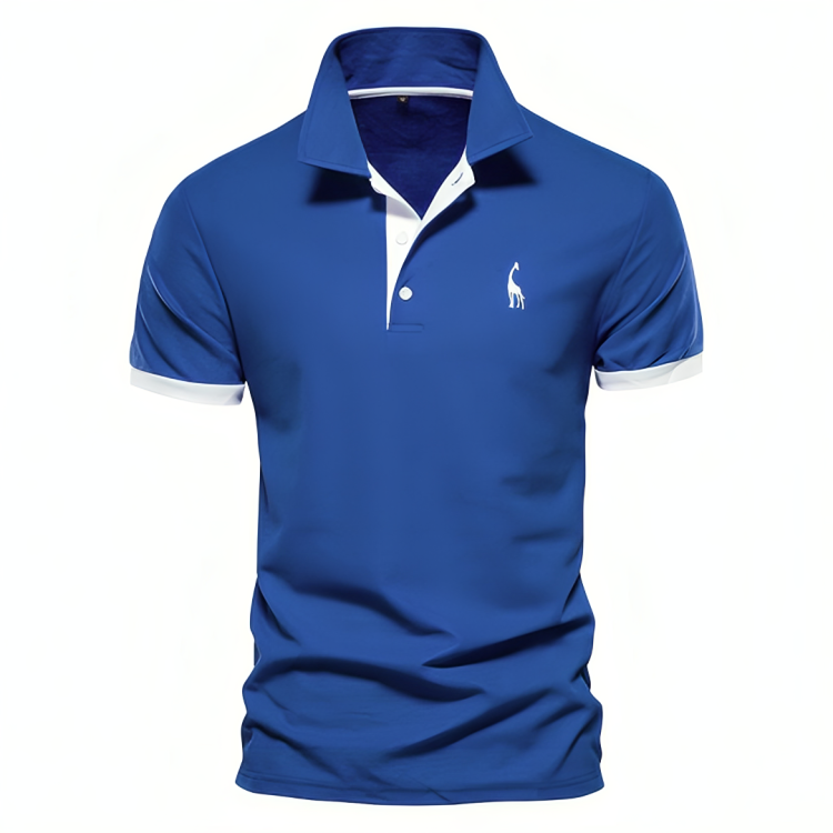 Mens Polo Shirt Short Sleeve Button Front