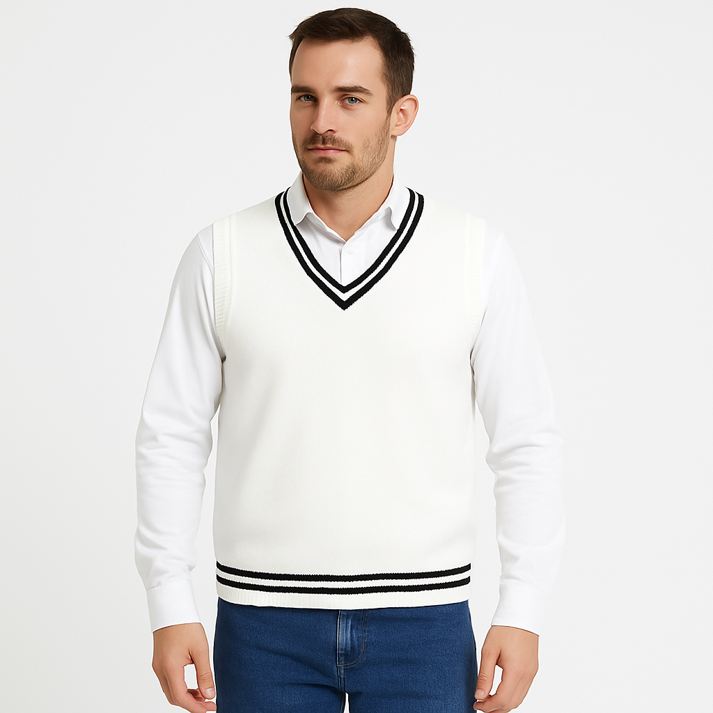 Mens Knit Vest Essential Slim Fit - BritishMode