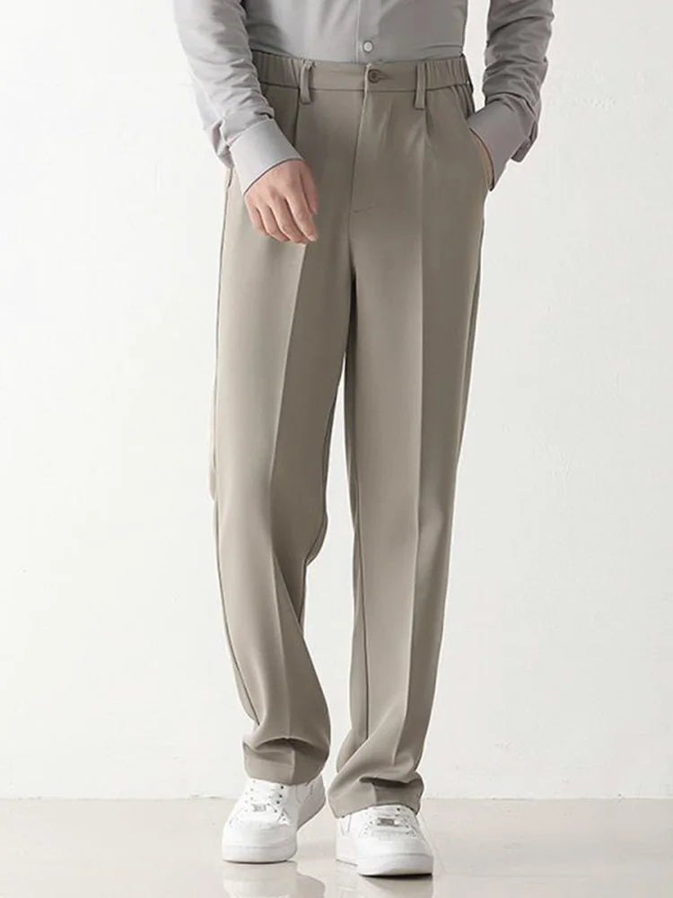 Mens Formal Trousers Slim Fit Narrow Leg