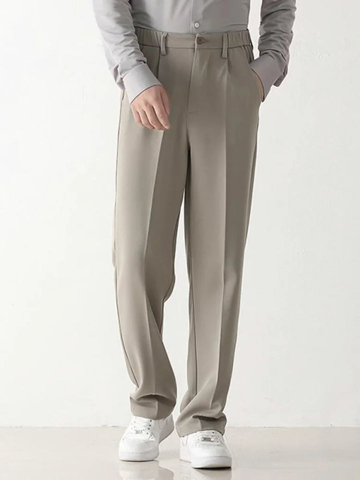Mens Formal Trousers Slim Fit Narrow Leg