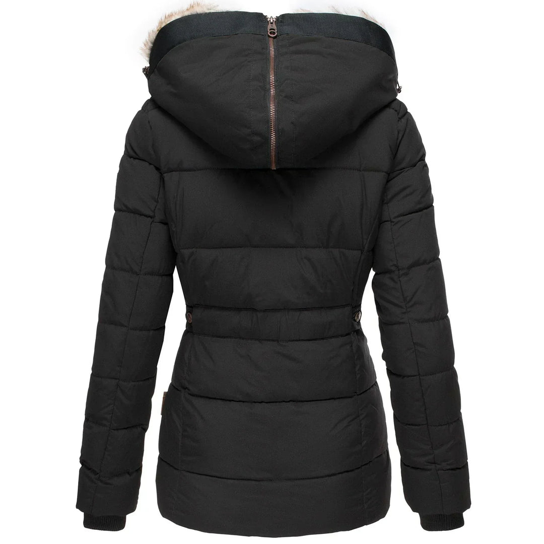 Womens Hooded Puffer Jacket Insulated Lightweight Fit
