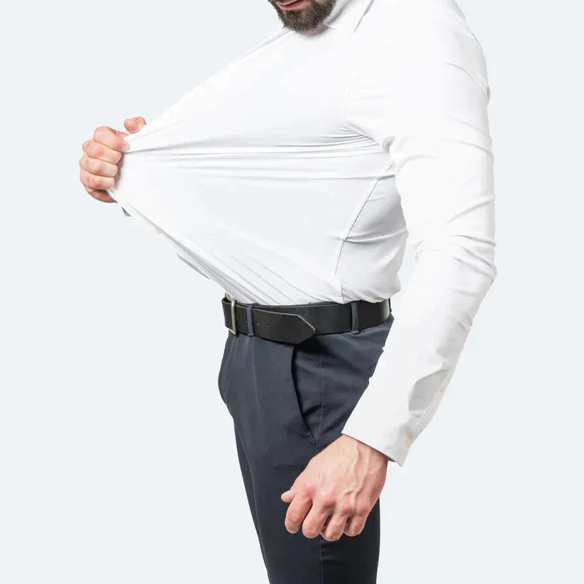 Mens Stretch Shirt Wrinkle-Resistant Comfortable Fit - BritishMode