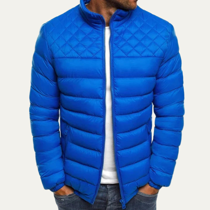 Mens Quilted Puffer Jacket Insulated Warm Fit - BritishMode