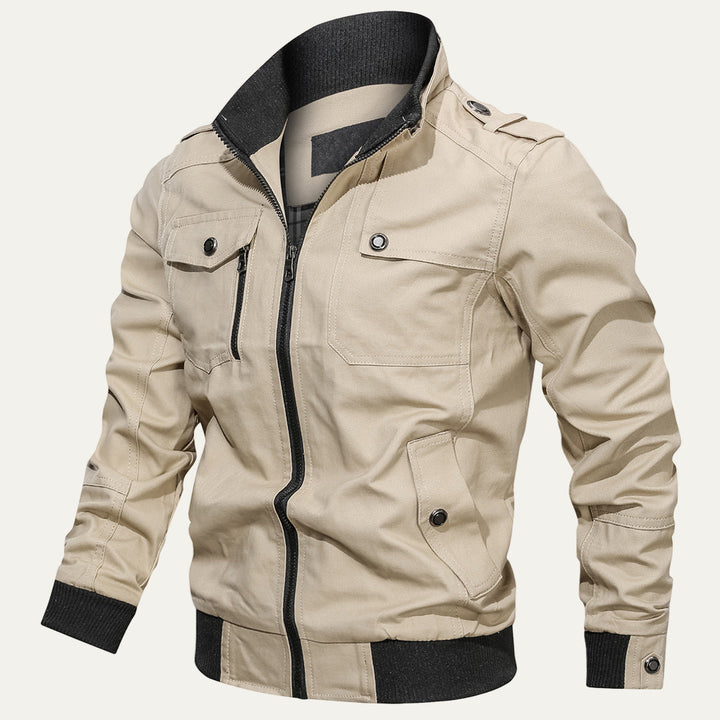 Mens Tactical Field Jacket Multi-Pocket Durable