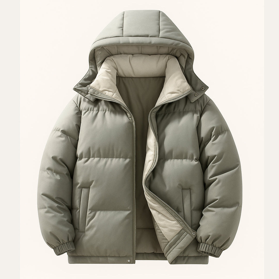 Mens Waterproof Down Puffer Jacket Hooded Parka